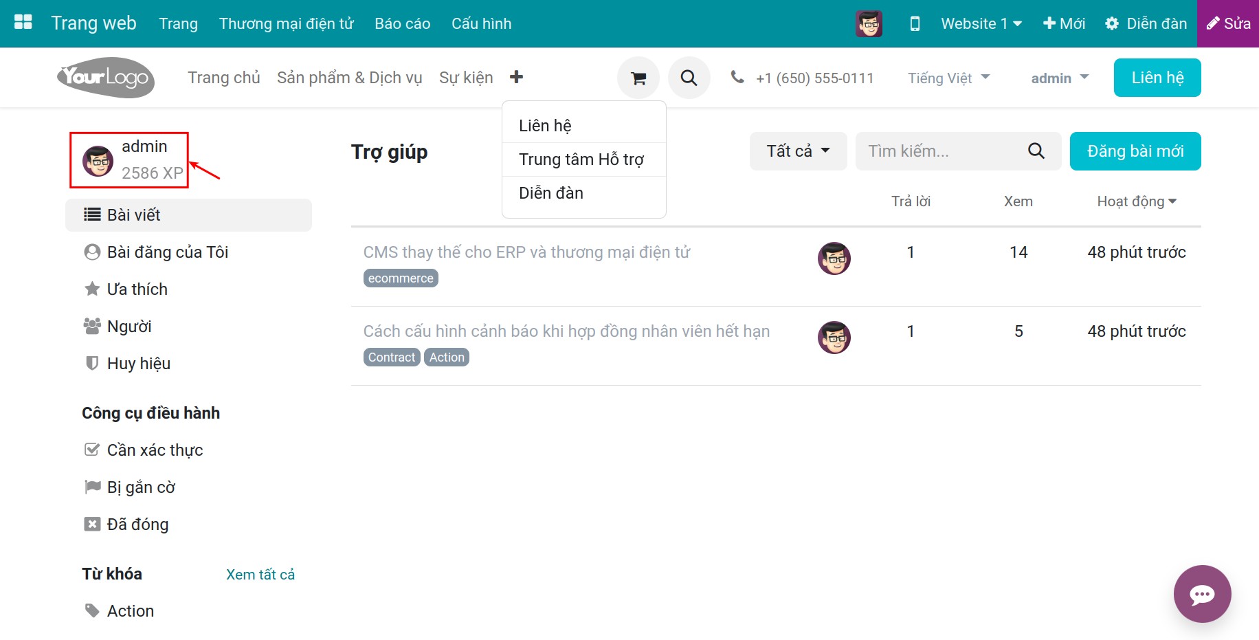 Truy cập hồ sơ cá nhân người dùng.