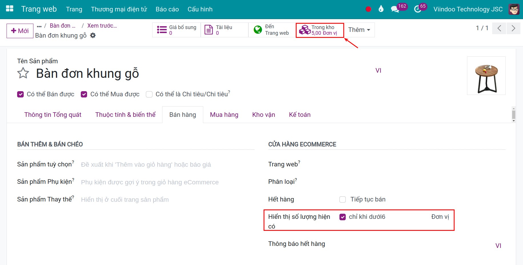 Kích hoạt giới hạn khả dụng