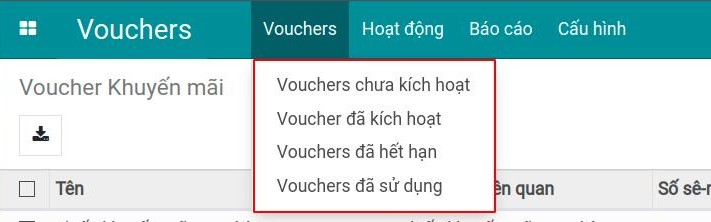 Danh sách voucher