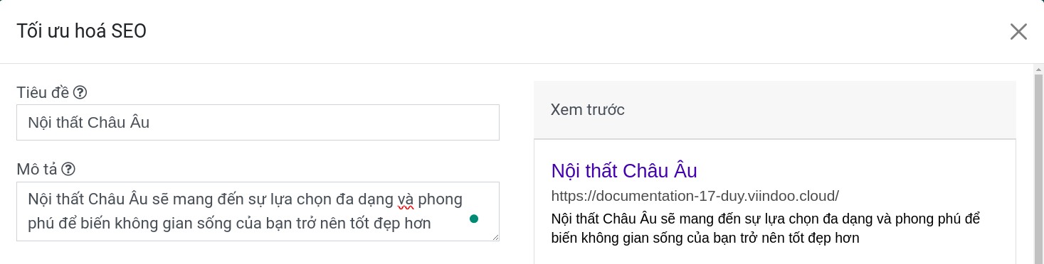 Tiêu đề trang và mô tả