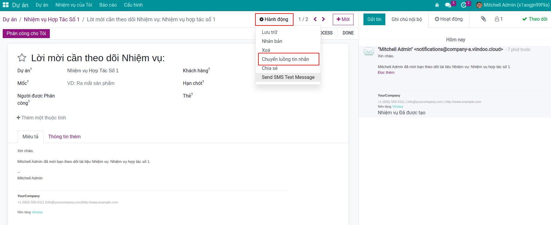 Move Message Action