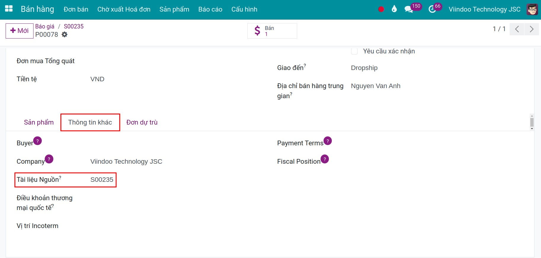 Xem đơn mua từ ứng dụng Mua hàng
