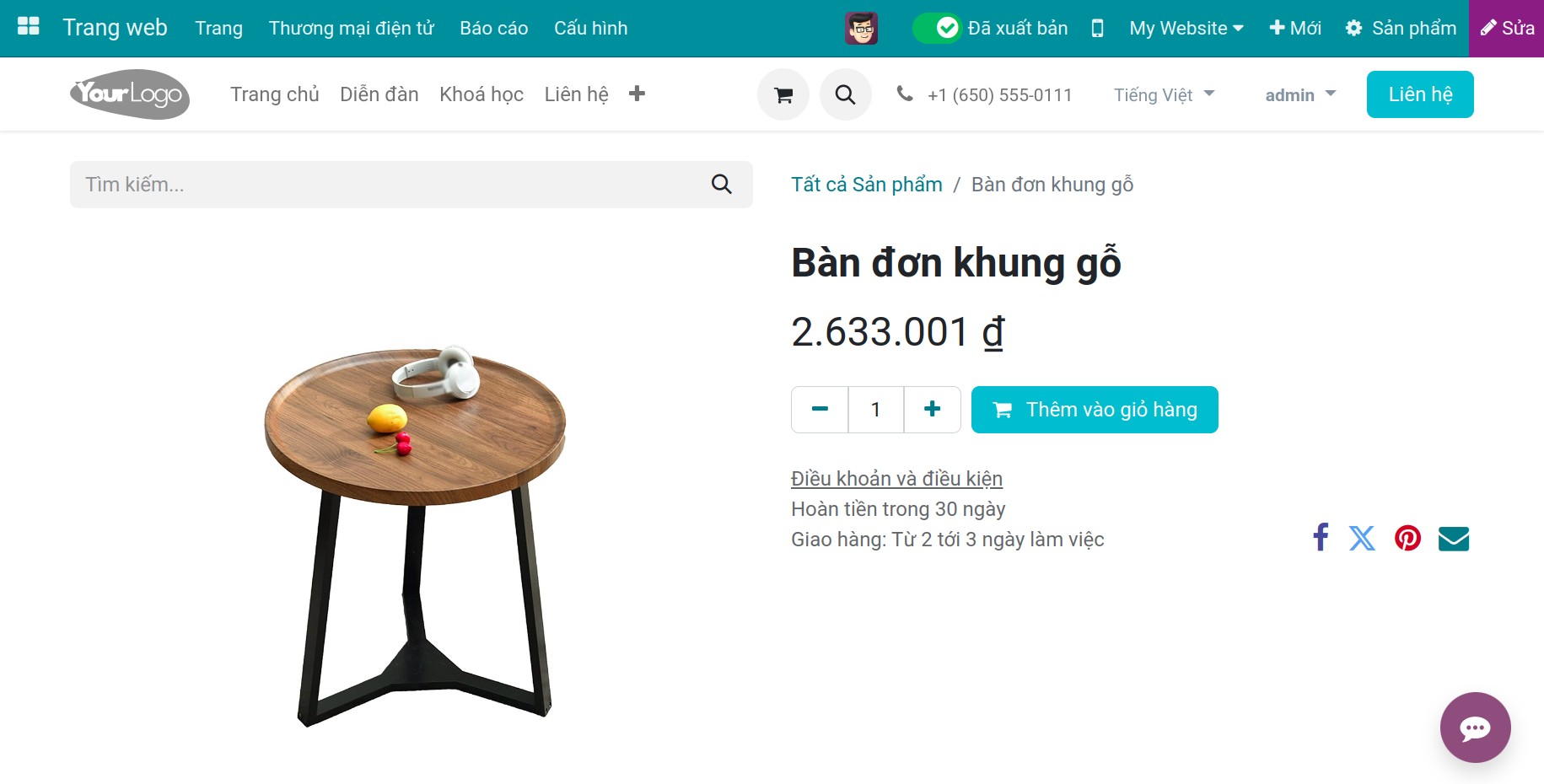 Không hiển thị số lượng sản phẩm trên website