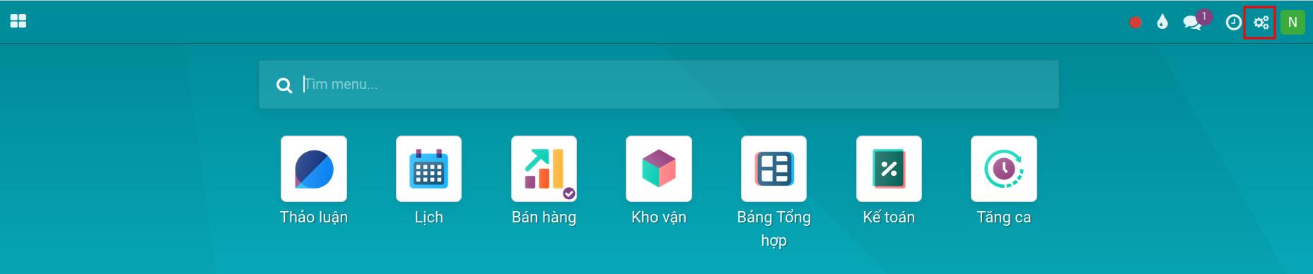 Truy cập ứng dụng trình tùy chỉnh Viindoo