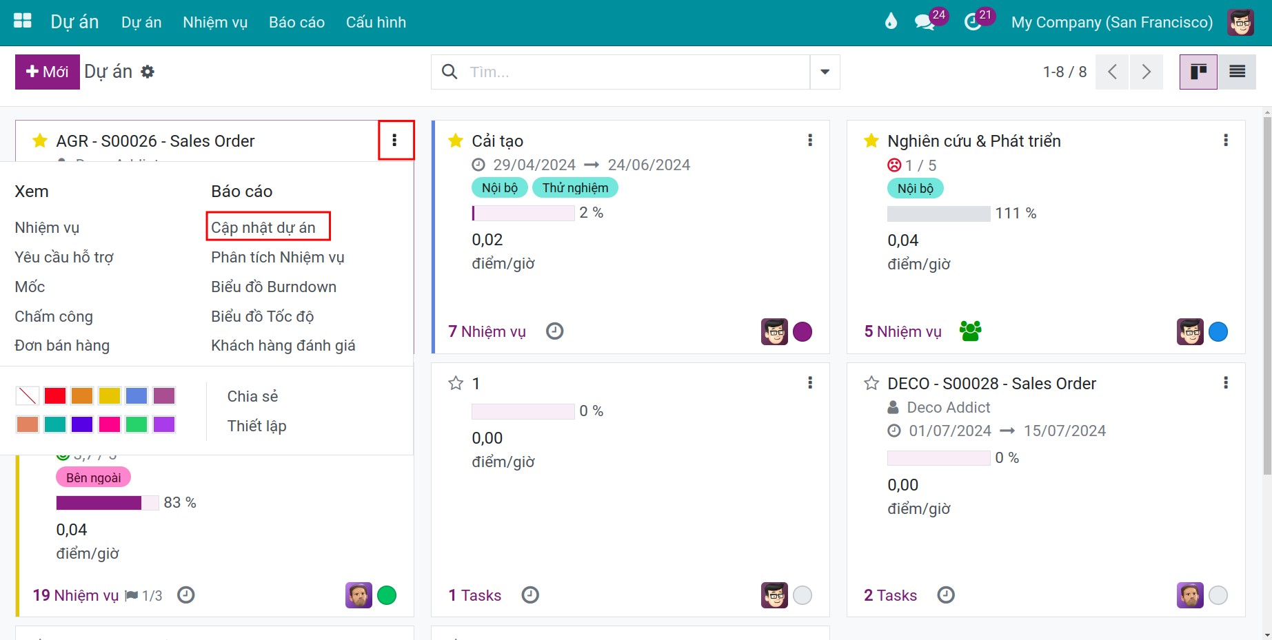 access to project update