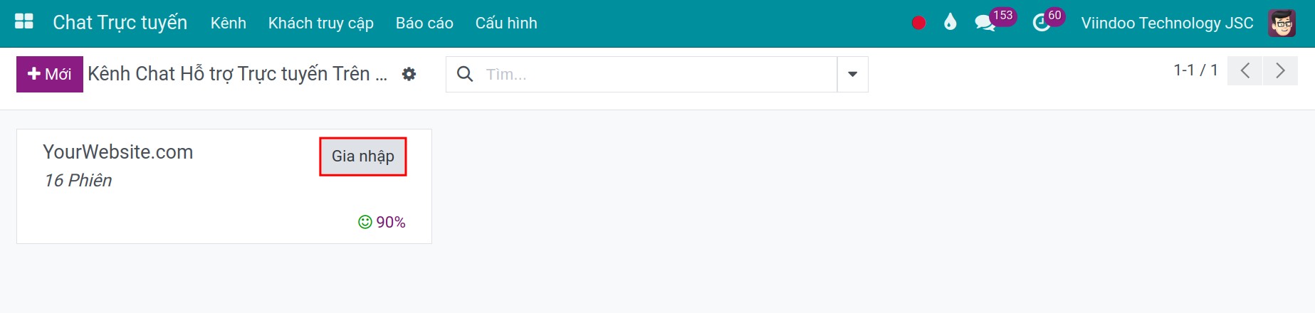 Gia nhập kênh chat
