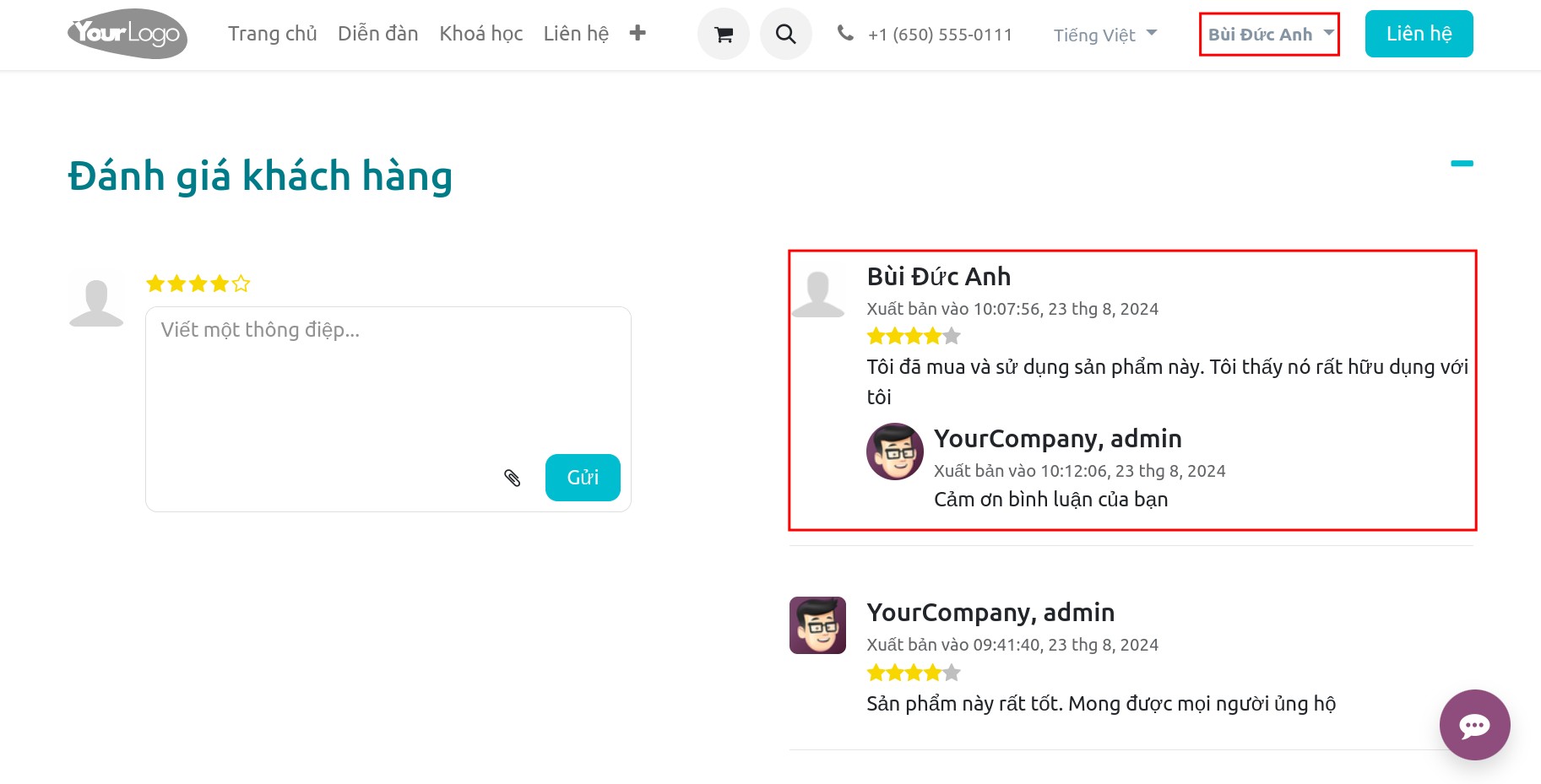 Bật giới hạn xem đánh giá