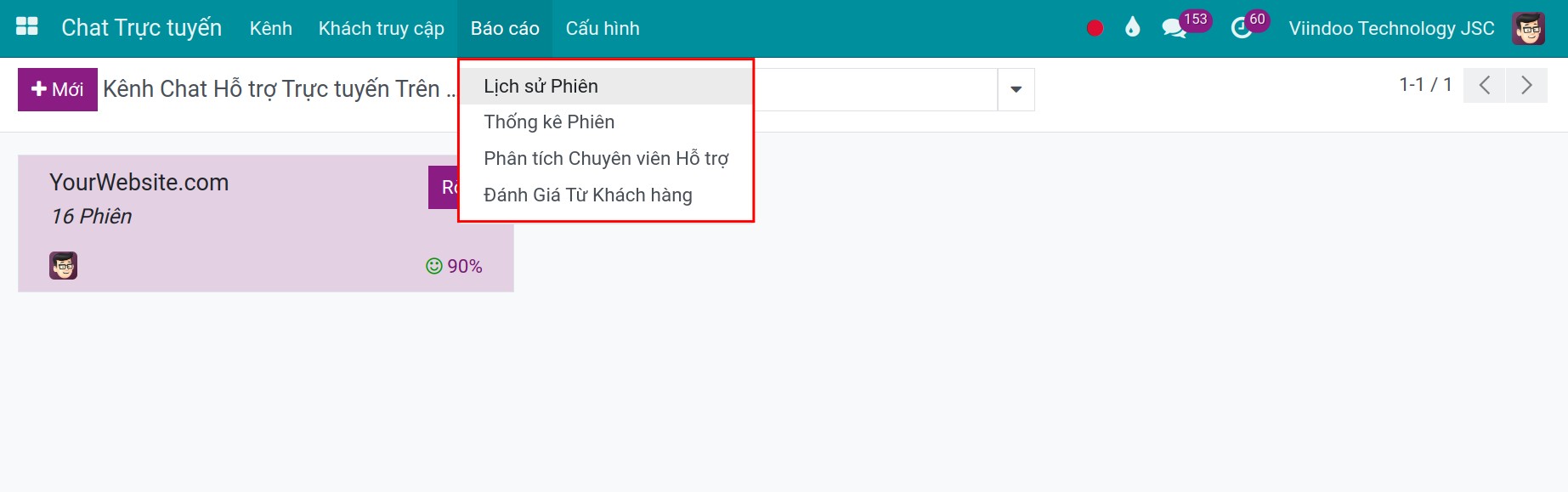 Quyền xem chat trực tuyến