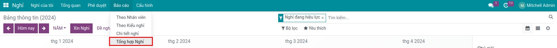 Tổng hợp nghỉ
