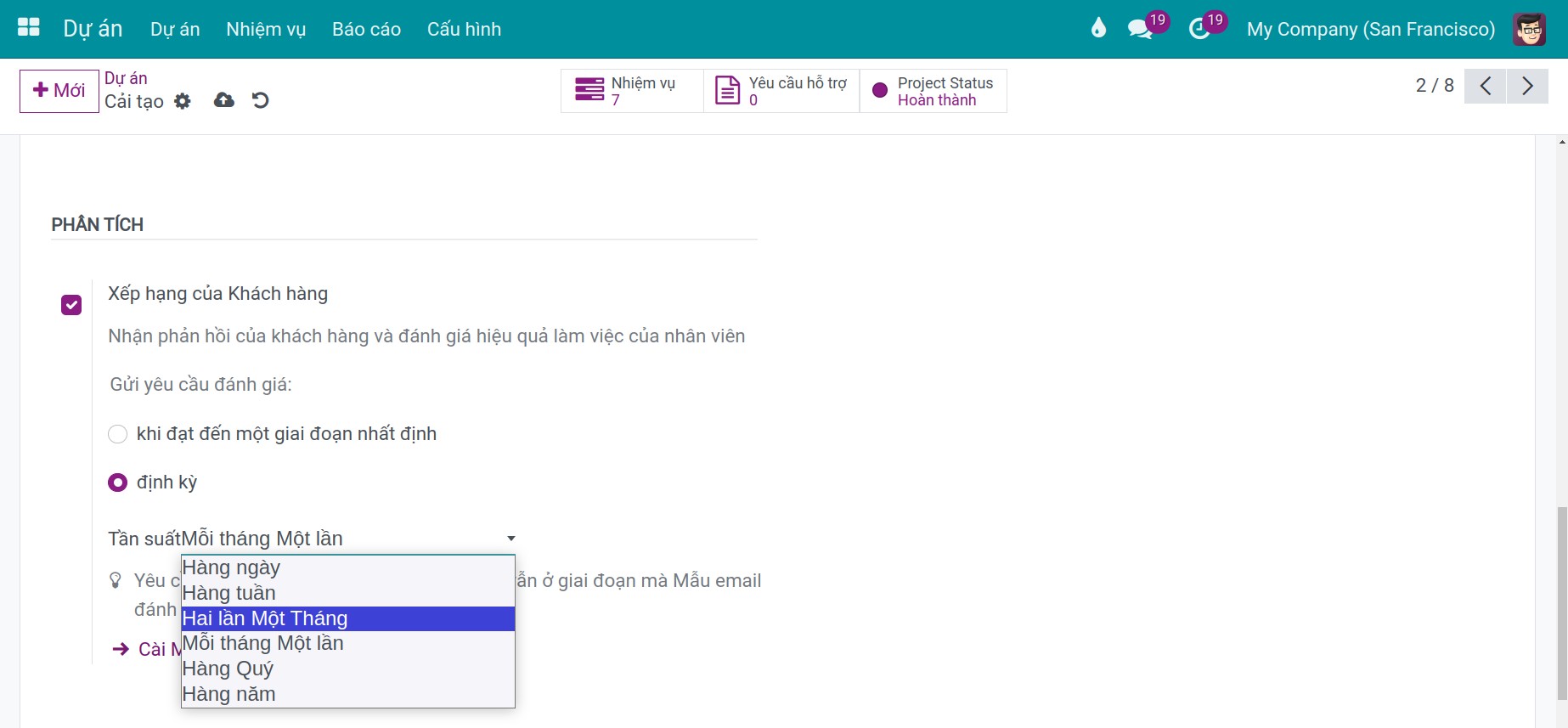 Đánh giá định kỳ trong Viindoo