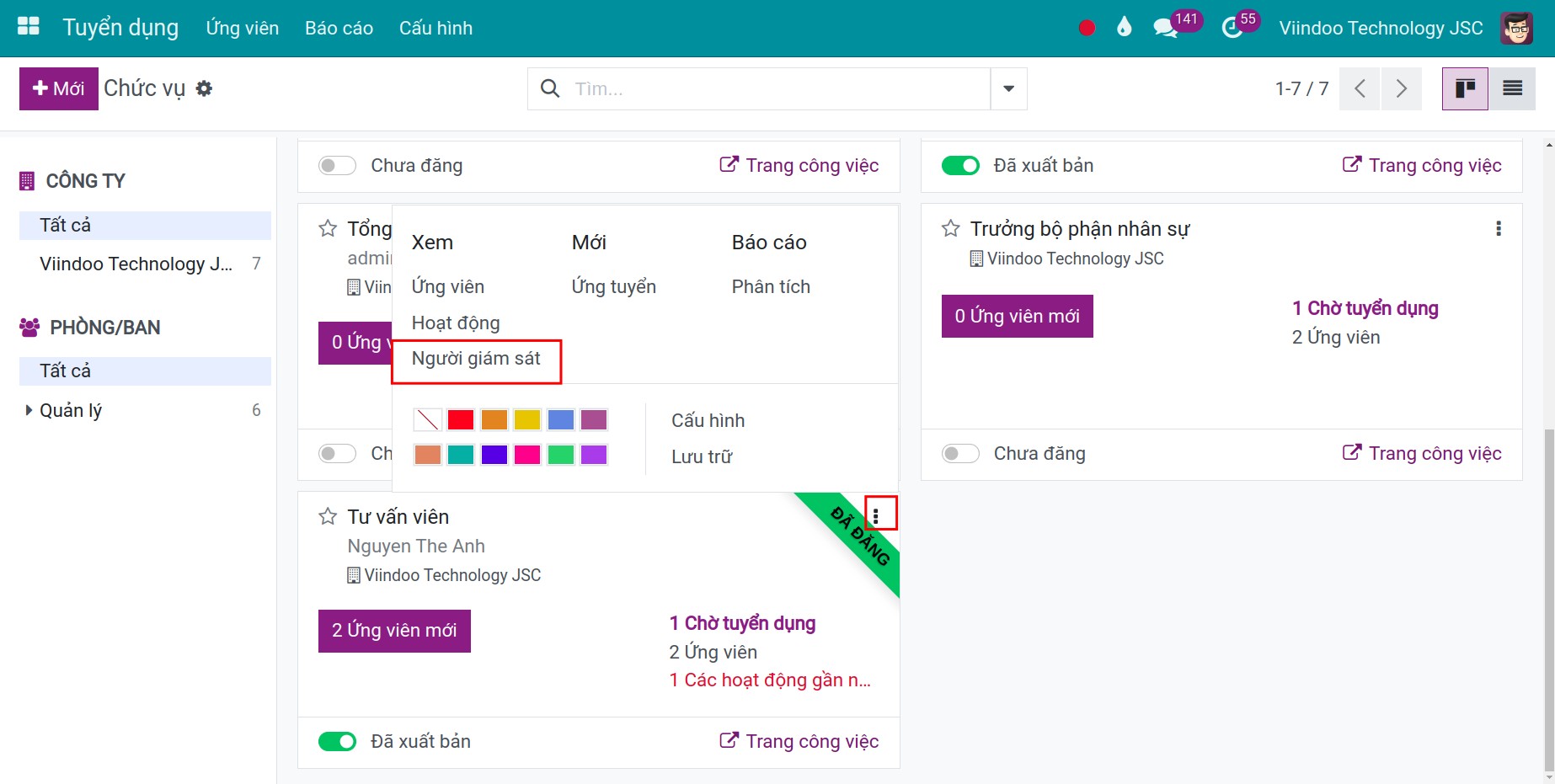 truy cập giao diện người giám sát