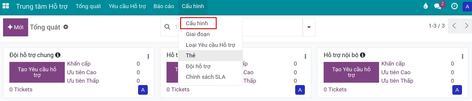 Thiết lập tính năng đánh giá yêu cầu hỗ trợ tại ứng dụng Trung tâm Hỗ trợ Viindoo