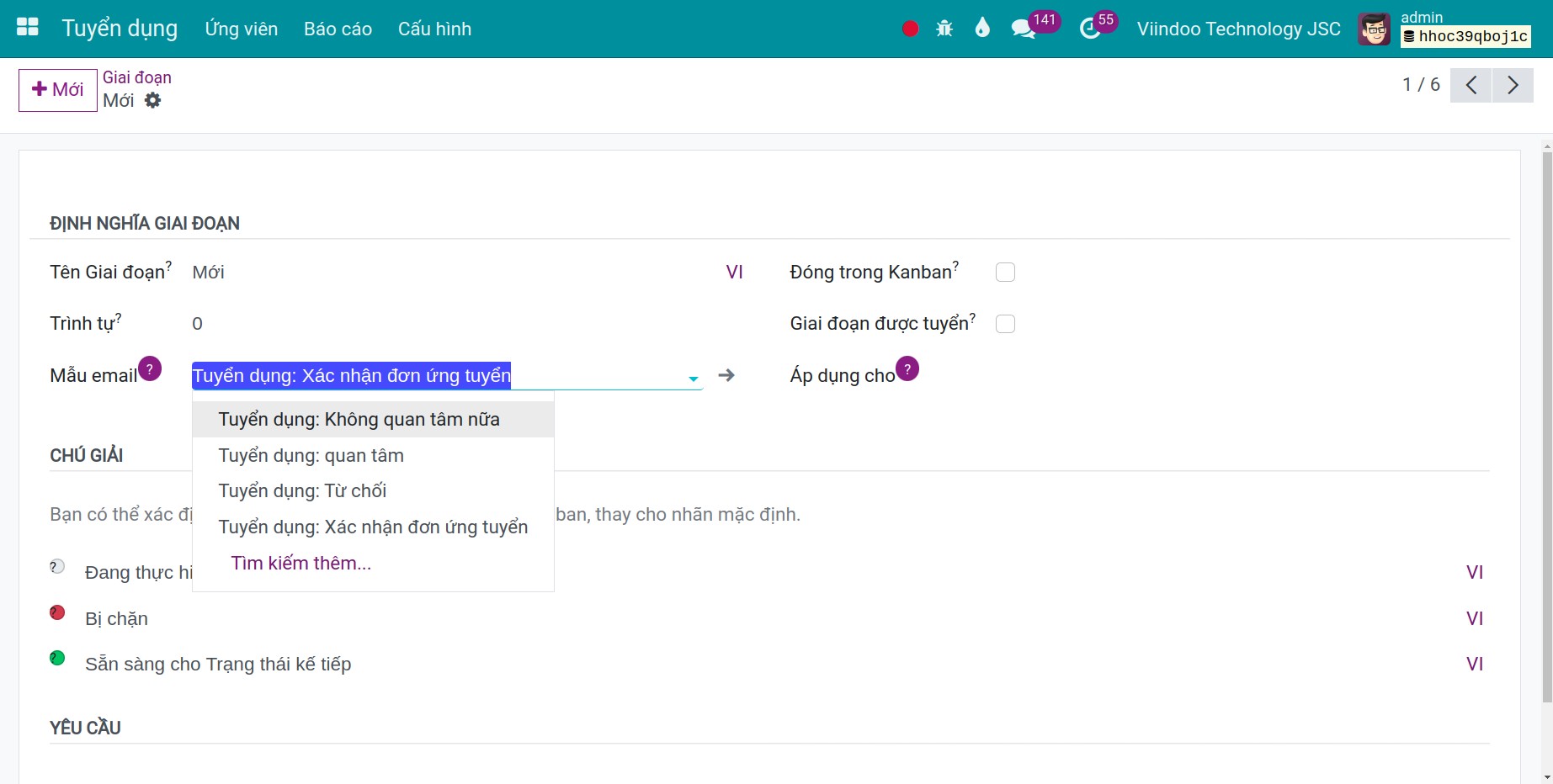 Tạo mẫu email