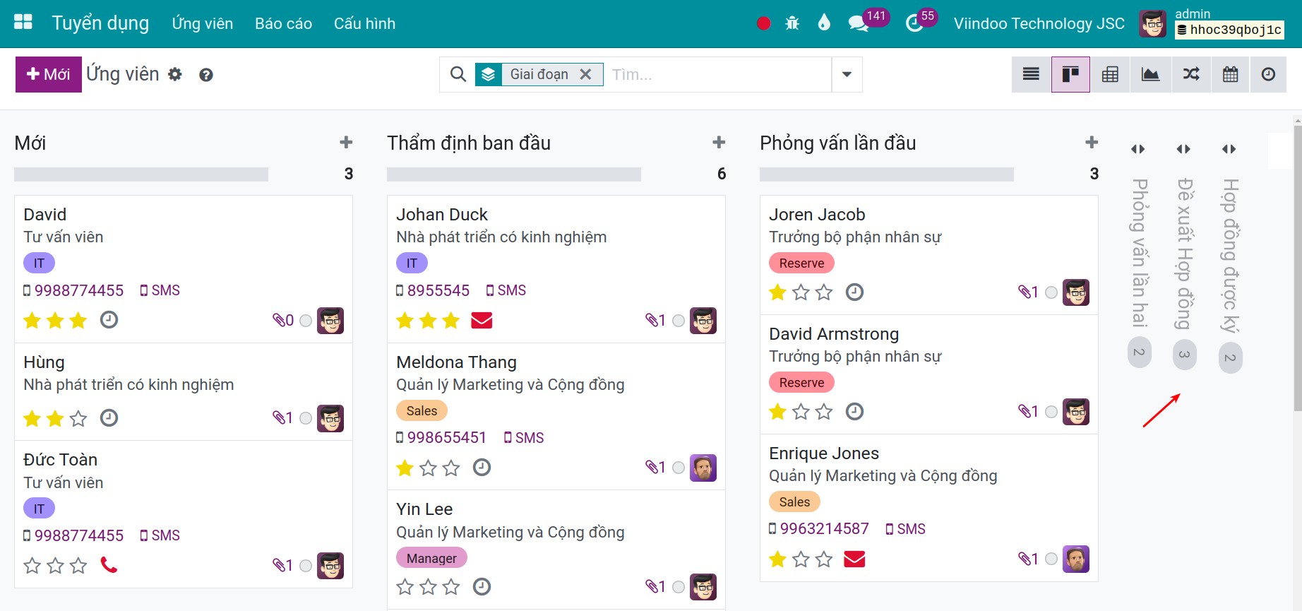 Đóng trong Kanban