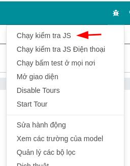 Chạy test Js