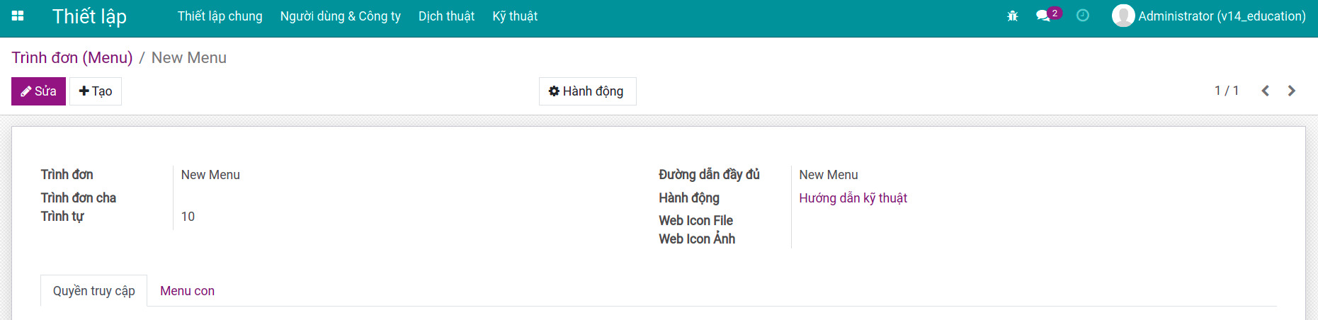 Giao diện trường reference v3