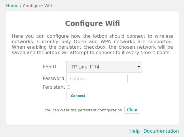Đăng nhập vào mạng Wi-Fi của hộp IoT.