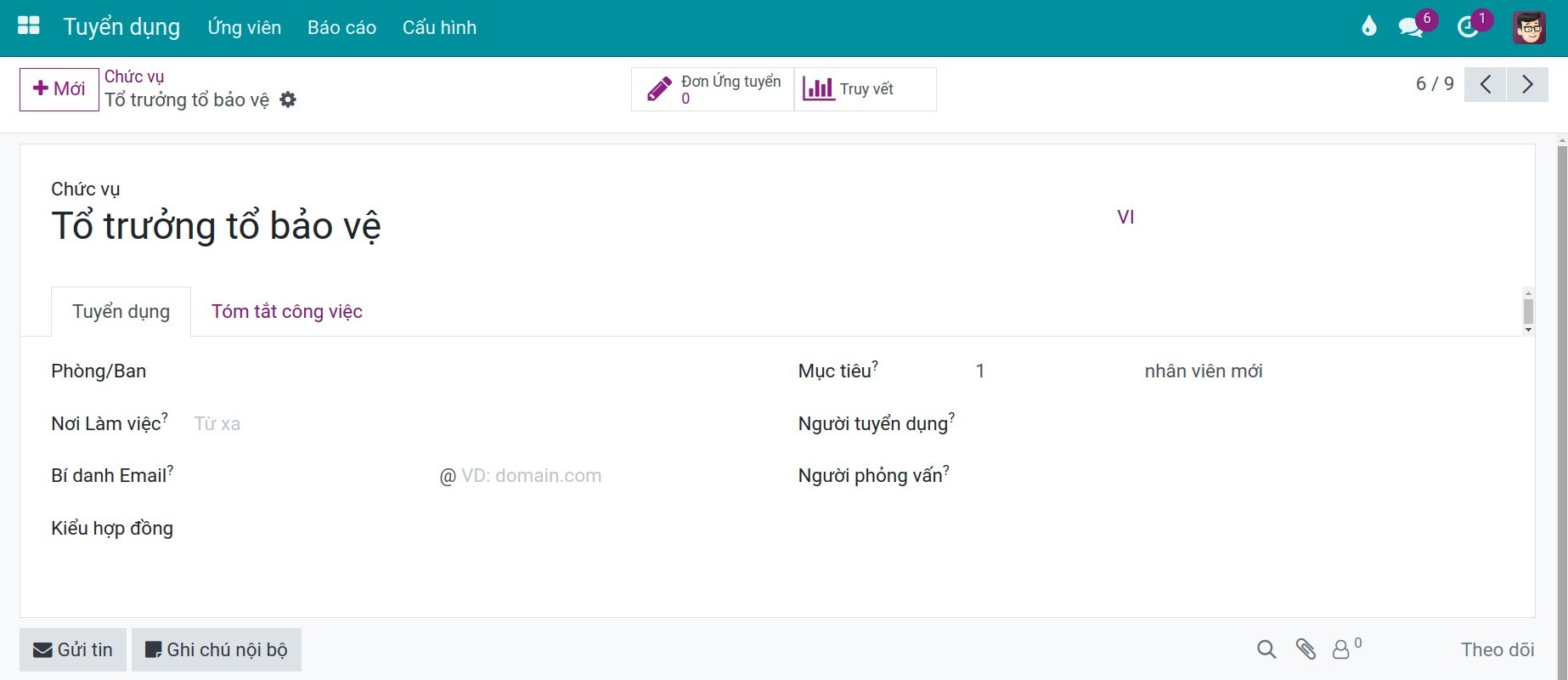 Tạo Chức vụ Viindoo