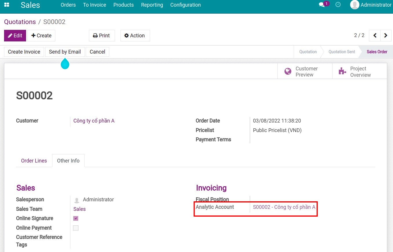 How to create an order in Viindoo.