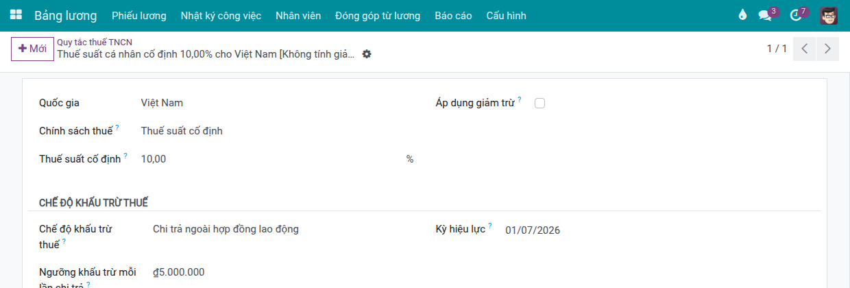 Quy tắc thuế TNCN