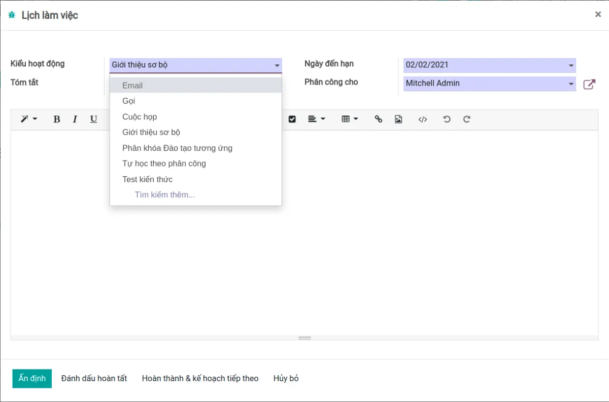 Liên lạc với khách hàng ngay trên ứng dụng CRM CRM - Quản lý Quan hệ khách hàng