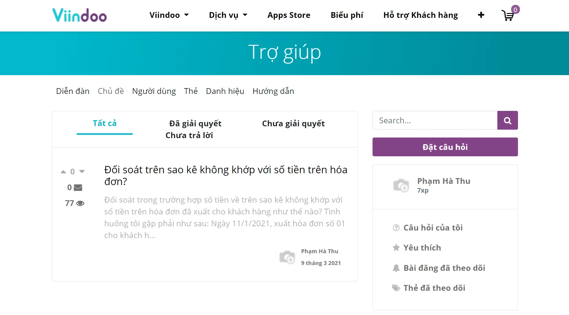 Ứng dụng Diễn đàn trong giải pháp phần mềm Viindoo dien-dan-hoi-dap-tich-hop-voi-website-Viindoo