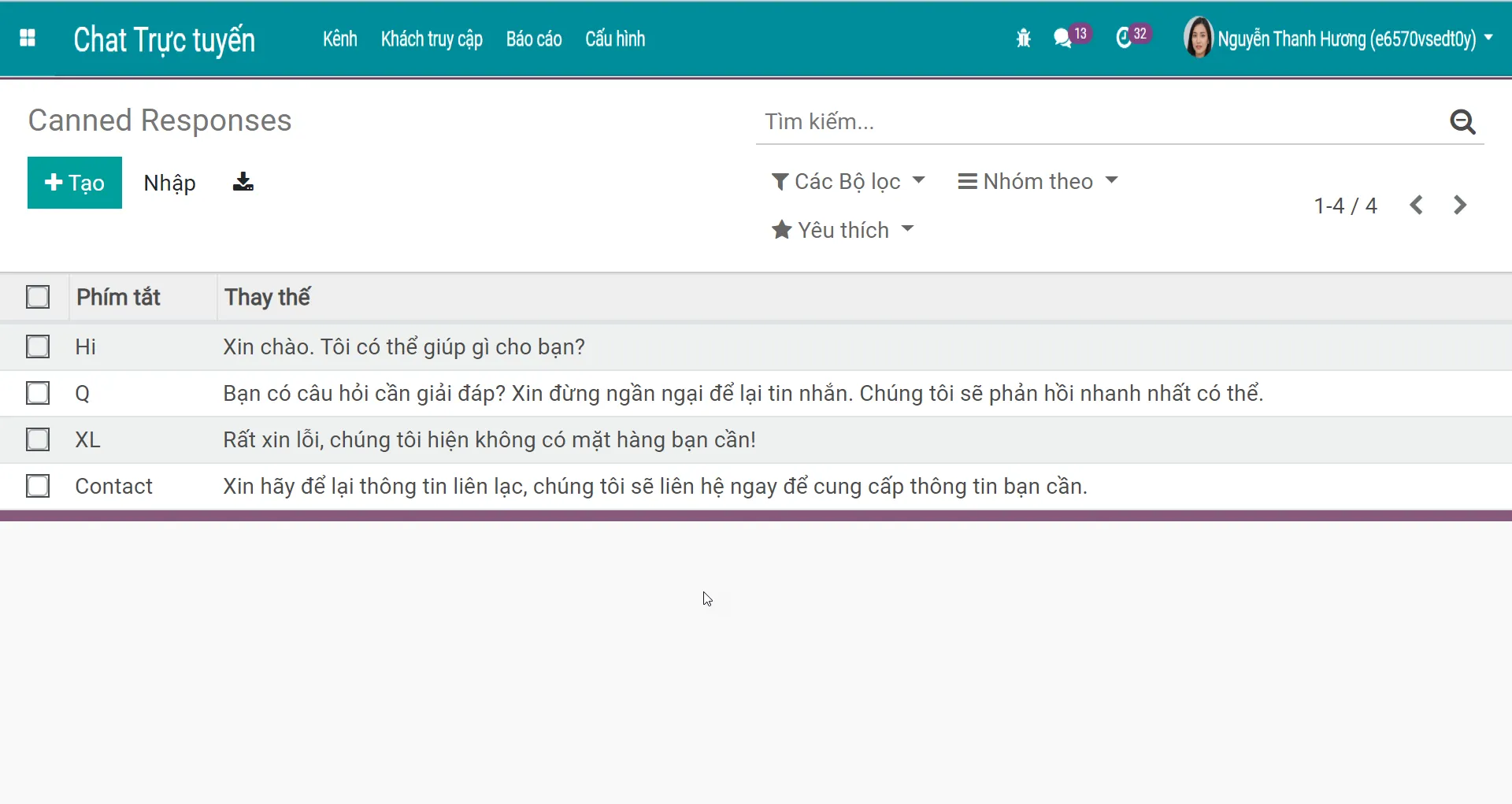 Trả lời nhanh được soạn sẵn tra-loi-nhanh-duoc-soan-san
