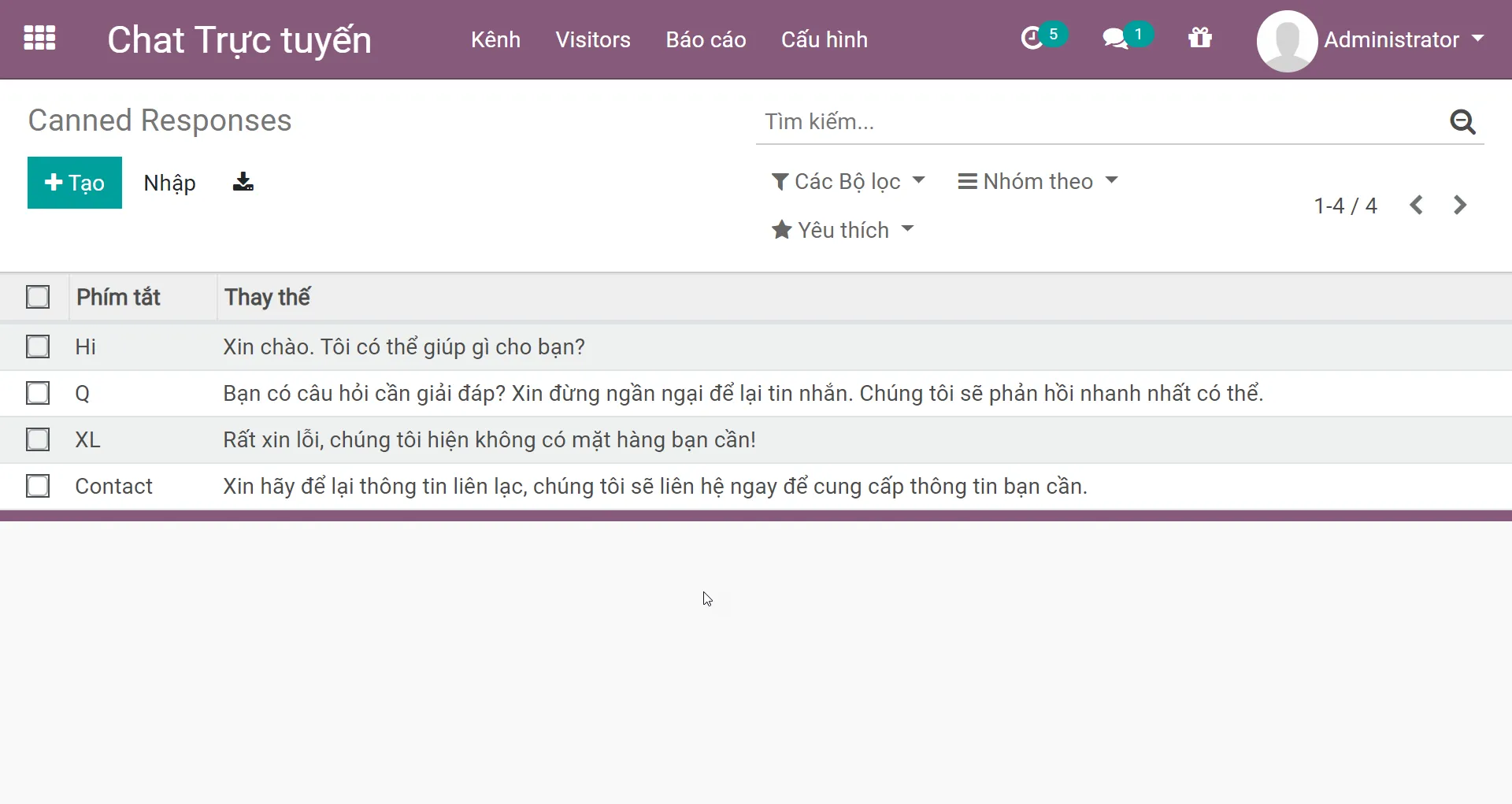Trả lời nhanh được soạn sẵn tra-loi-nhanh-duoc-soan-san
