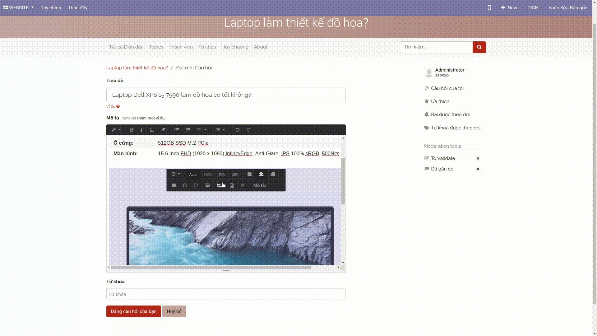 Odoo • Văn bản và hình ảnh