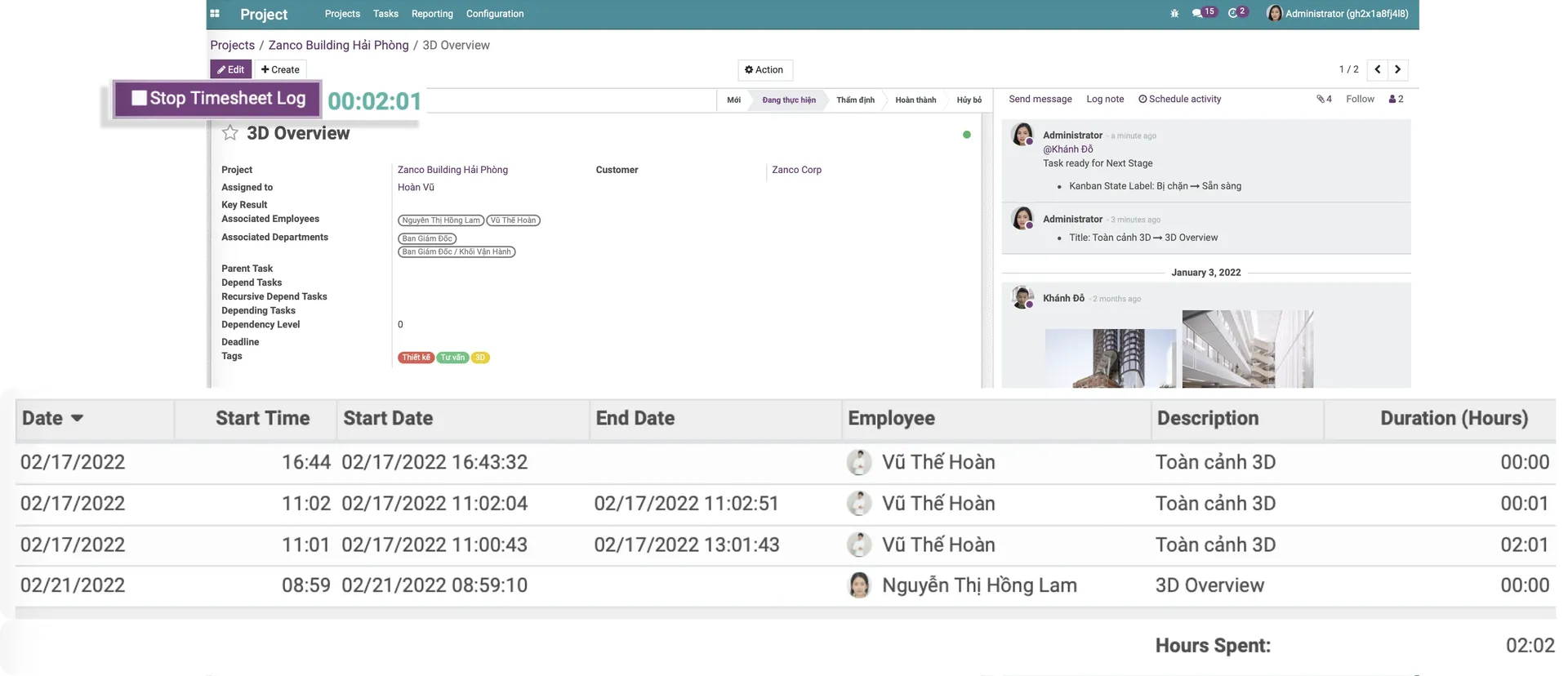 Timesheets Management Application Viindoo