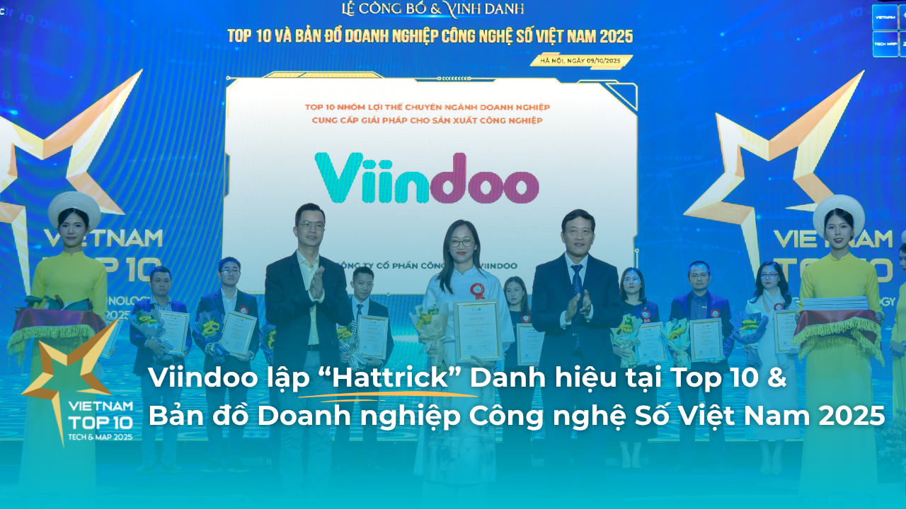 Viindoo honored with Hat-trick at Vietnam Top 10 Tech & Map 2025