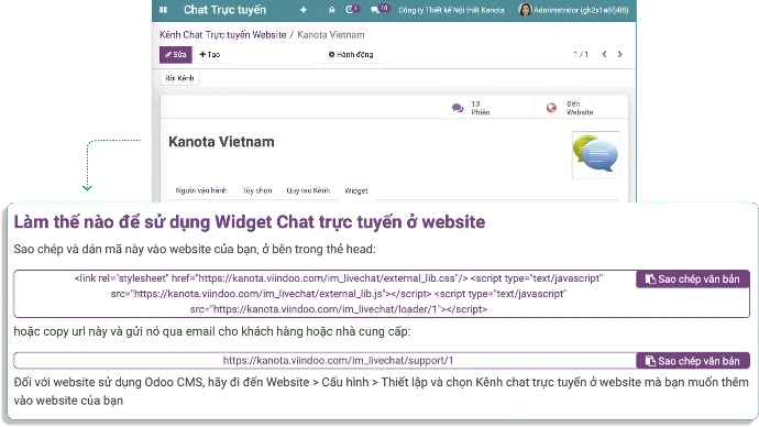 Tích hợp dễ dàng - Viindoo Live Chat tich-hop-viindoo-livechat-voi-website-khac