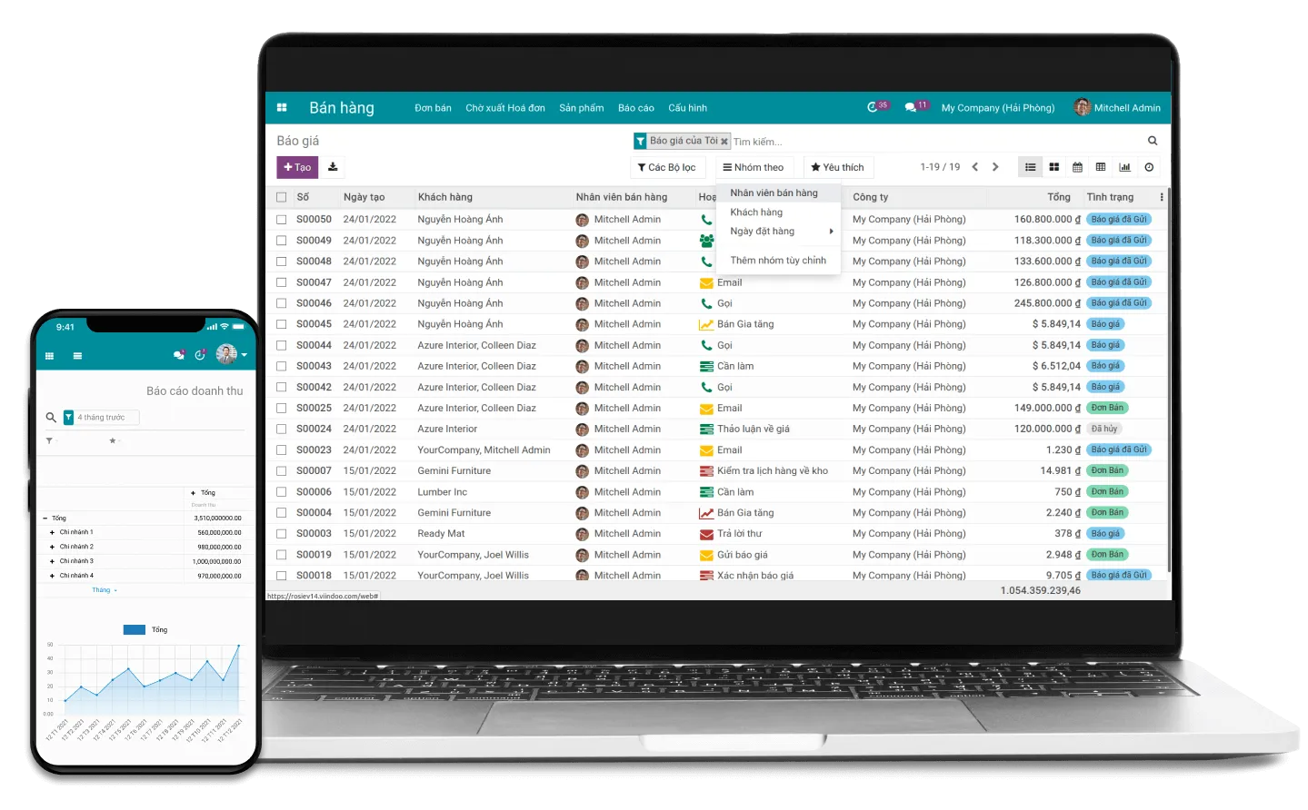 Viindoo Sales on multiple devices Viindoo Sales on multiple devices
