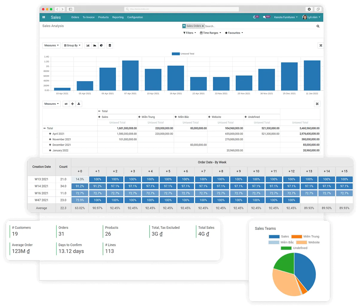 Viindoo Sales reports Viindoo Sales reports